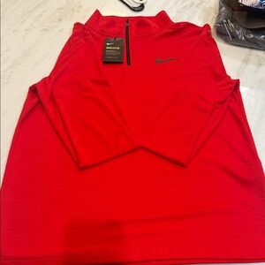 Nike Red Quarter-Zip with Black Logo